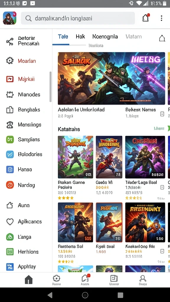 Tampilan menarik dengan berbagai tema slot.
