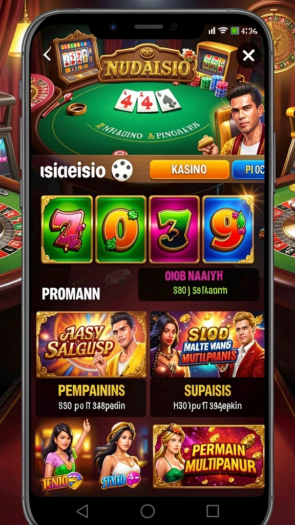 Tampilan menu permainan yang intuitif dan menarik.