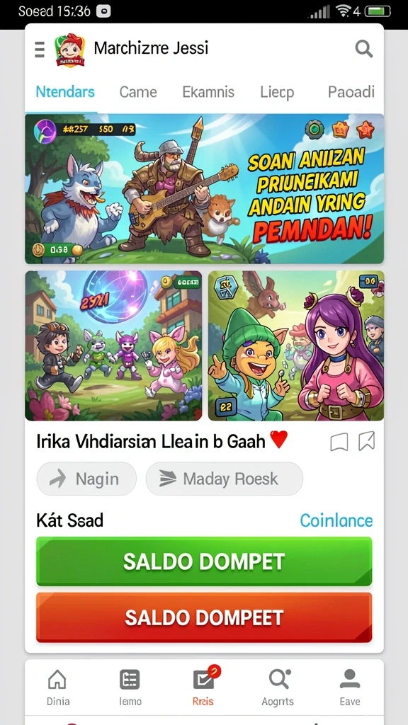 Berbagai permainan menarik untuk dipilih.