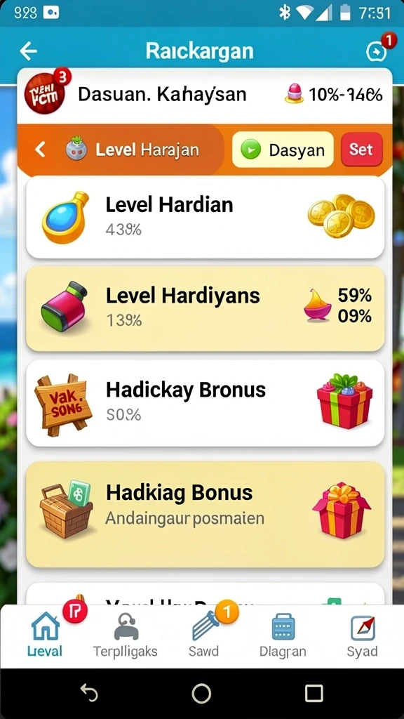 Berbagai pilihan tema slot yang beragam.
