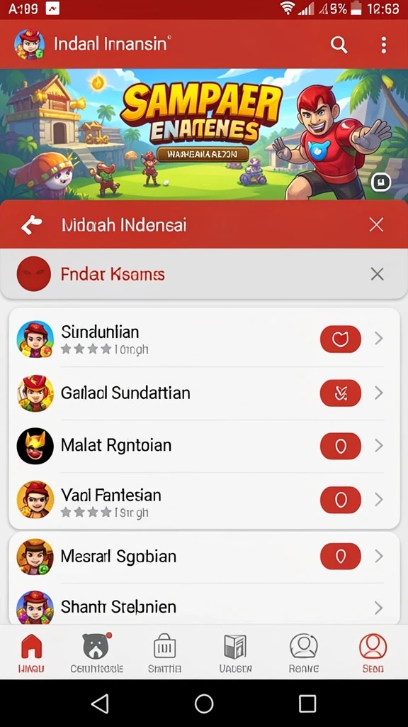 Tampilan utama SURGAPLAY yang menarik dan user-friendly.