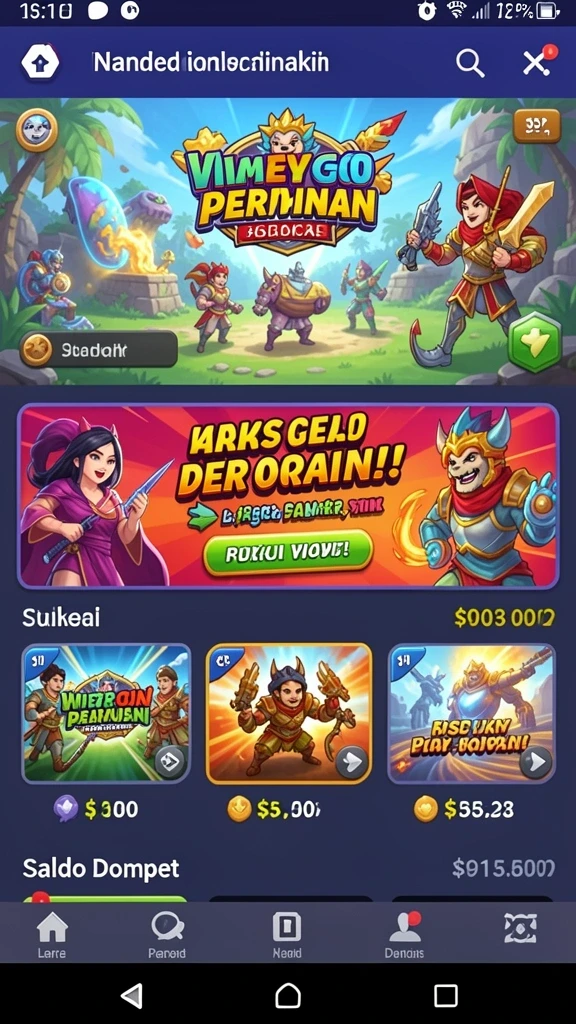 Tangkapan layar pertama menunjukkan tampilan antarmuka utama TARUHAN77.