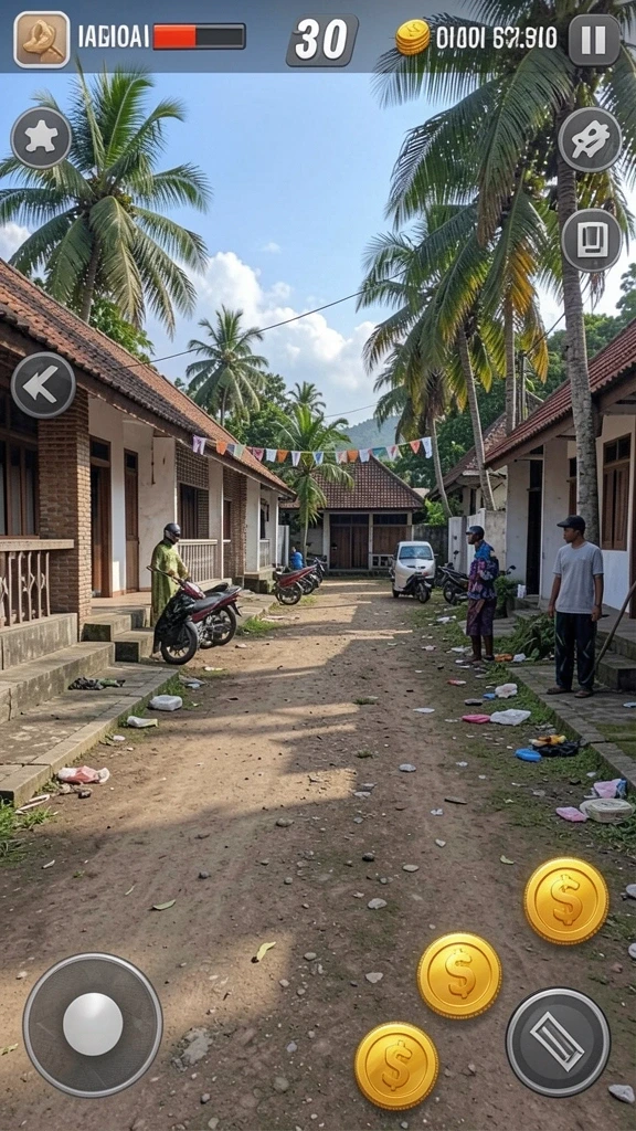 Karakter unik dan variasi level yang beragam.