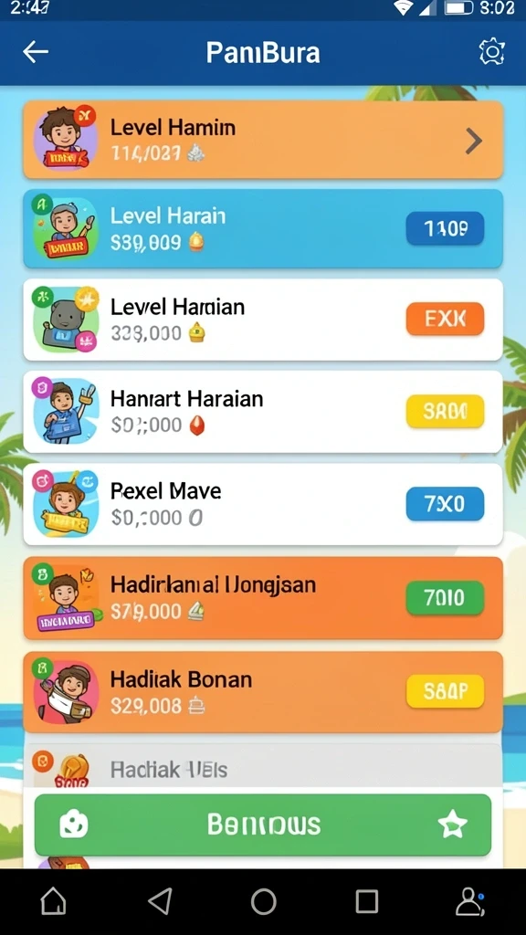 Screenshot aplikasi VIP188 yang menunjukkan pilihan permainan slot yang beragam.
